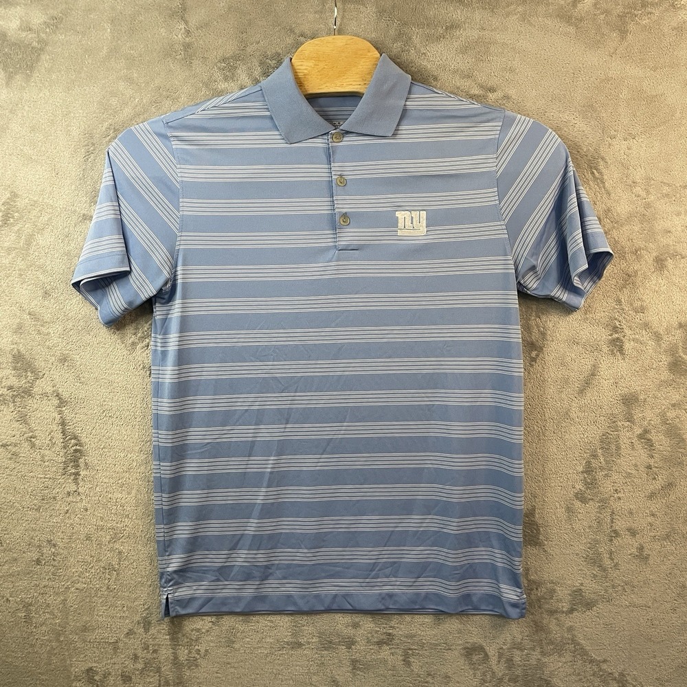 Nike Golf Men's M Dri-Fit NY Yankees Tour Performance Polo Shirt Gray Stripe‎